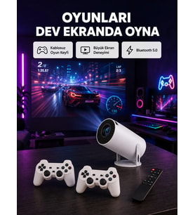 4k Wi-fi 6 Projeksiyon Cihazı - 10.000+ Oyun Desteği, Kablosuz Bağlantı Ve Çoklu Giriş Portları Yeni Nesil