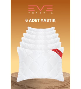 Eve Tekstil - 6 Adet Diamond Plus Kapitone Yastık 50x70 cm 800 gr