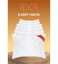 Eve Tekstil - 6 Adet Diamond Plus Kapitone Yastık 50x70 cm 800 gr