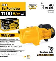 SGS JET SU POMPASI 1100 WATT 1.5 HP SGS5388