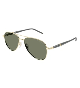 Mont Blanc MB0345S 004 57 Erkek Güneş Gözlüğü (Altın)