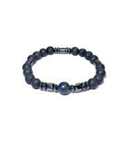 JTSS23DOB1329 JANTİ DOĞALTAŞ BİLEKLİK LAPİS LAZULİ HEMATİT LAV DOĞAL TAŞ SERTİFİKALI GARANTİLİ