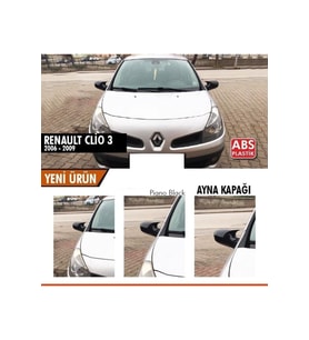 Renault Clio 3 mk3 Batman Yarasa Ayna Kapağı Piano Black 2006-2009