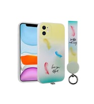 Apple iPhone 11 Uyumlu Kılıf Desenli El Askılı İpli Zore Arte Silikon Kapak (Model 6)