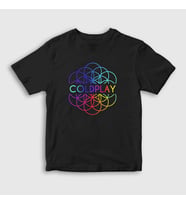 Presmono Unisex Çocuk Siyah Logo A Head Full Of Dreams Coldplay T-Shirt 470187tt