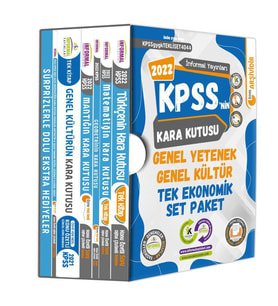 KPSSNİN Kara Kutusu Genel Yetenek Genel Kültür TEK Ekonomik Set Paket Konu Özetl (Beyaz)