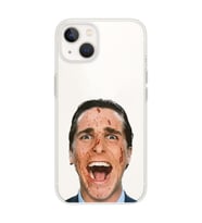 Iphone 14 PLUS Uyumlu American Psycho Tasarımlı Şeffaf Telefon Kılıfı