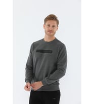 Maraton Regular Erkek Bisiklet Yaka Antramelanj Sweatshirt