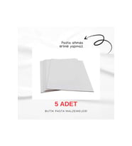 Pasta Altlığı 5 Adet 20x20 cm Beyaz Mdf Pasta Altında Erime Yapmaz