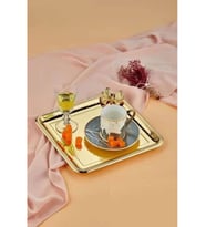 Cooker CKR3175 Kare Metal Sunum Tepsisi 25 Cm (Gold)