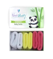 Novibaby 3'lü Bambu Yenidoğan Bebek Çorap I Spring I 0-6 ay (Karışık)