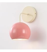 RİOLİGHT RETRO,VİNTAGE,RUSTİK 1XE27 DUYLU DUVAR METAL APLİK (Pembe)