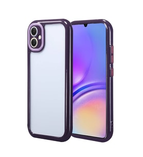 Skyarc Samsung Galaxy A05 Kılıf Kamera Korumalı Renkli Kenar ve Çerçeve Tasarımlı Vitamin Kapak (Mor)