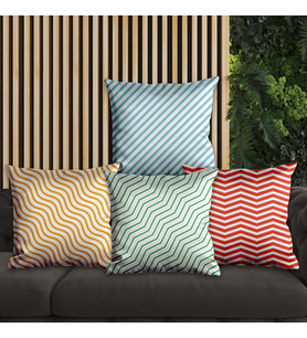eJOYA Çizgisel Tasarımlı 4'lü Yastık İçi Ve Kırlent Kılıfı 45cm 113789