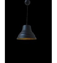 Rys  Retro Metal Dekoratif Sarkıt Avize Siyah İçi Gold Kafe Mutfak Aydınlatma  Çap:27 cm (Burnt Olive)