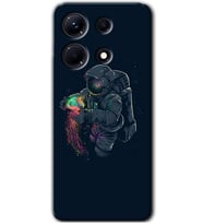 İnfinix Note 30 Kılıf HD Desen Baskılı Arka Kapak - Astronot Kıyafeti