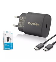 NODAR ND1003 25W PD Süper Hızlı Şarj Seti Type-C to Type-C Kablolu