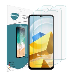 Microsonic Xiaomi Poco M5 Screen Protector Nano Glass Cam Ekran Koruyucu (3`lü Paket) (Renksiz)