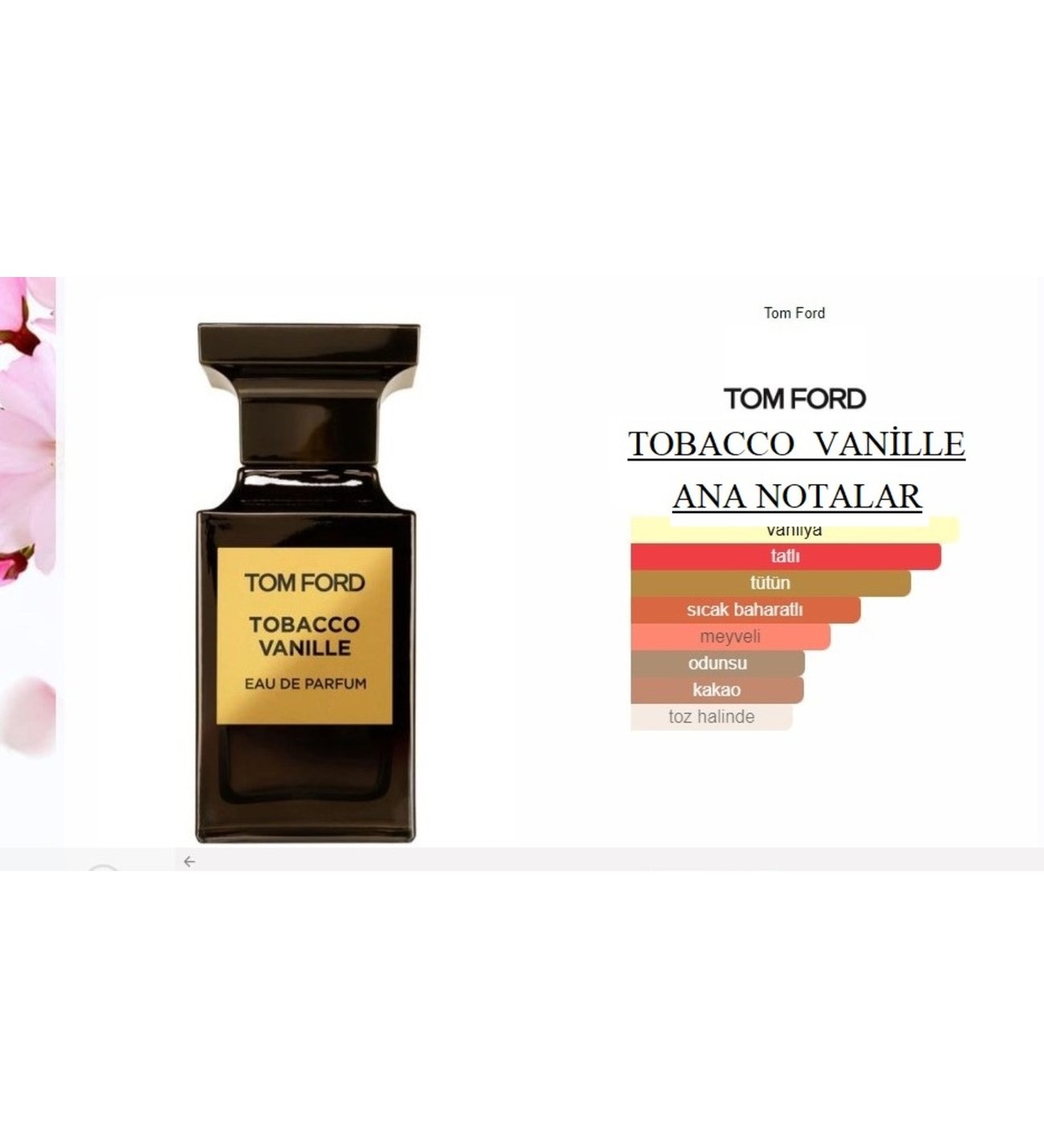 TOBACCO VANİLLE by TOM FORD 75ML EDP PARFÜM ULTRA KALICI YOĞUN ESANSLI