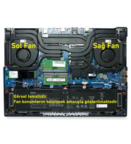 Asus ROG Strix G15 G513QM-HQ358 ile Uyumlu Fan Sol V1 (5V)