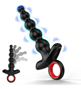 Şarjlı Tutma Aparatlı  Beads Eğilebilir Çift Motorlu Güçlü Titreşimli Boncuk  Vibratör