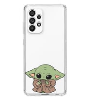 Samsung Galaxy A23 Uyumlu Baby Yoda Tasarımlı Şeffaf Telefon Kılıfı