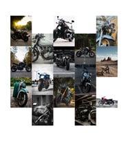 Orora Motosiklet Temalı Poster Duvar Kağıdı Seti-15li-230g-A5
