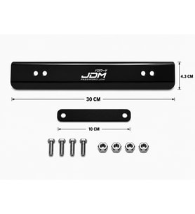 SİYAH JDM METAL PLAKALIK – ÜNİVERSAL UYUMLU