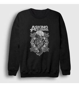 Presmono Unisex Siyah Pray Asking Alexandria Sweatshirt 385591tt