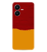 Vivo Y22S Kılıf Silikon Desen Özel Seri Sarı Kırmızı Boya 1708
