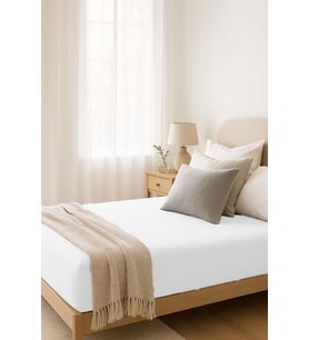 Tek Kişilik Düz Penye %100 Pamuklu Lastikli Çarşaf 100X200 (Beyaz)