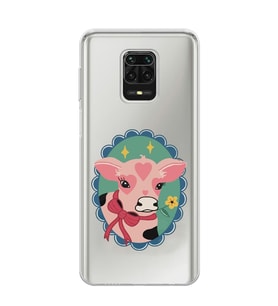 Redmi Note 9 Pro / 9s Uyumlu İnek Tasarımlı Şeffaf Telefon Kılıfı