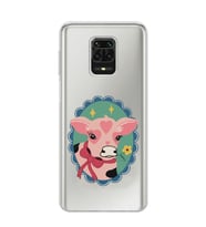 Redmi Note 9 Pro / 9s Uyumlu İnek Tasarımlı Şeffaf Telefon Kılıfı