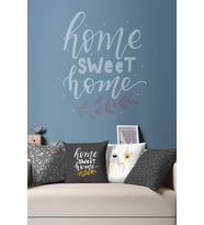 Moud's Çift Tarafı Baskılı Gri Sweet Home Serisi Desenli 4'lü Kombin Süet Kırlent Kılıfı - PLG200