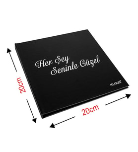 10 adet 10x10 resim+Polabook Her Şey Seninle Güzel Anı Defteri(kalem+sticker)