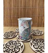 Ahşap Bardak Altlığı Model 2 (6’lı Set - 10 CM - 4Mm Kavak)