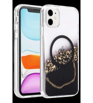Onegif iPhone 11 Lotus Simli Magsafe Kapak - Siyah