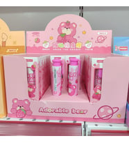 1 ADET BEAR SİLGİ BASMALI SİLGİ CAPYBARA BASMALI SİLGİ AYICIKLI BASMALI SİLGİ (Pembe)