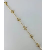 Zirkon Taşlı Pirinç Bileklikler 17+4 Cm - Kbl0385