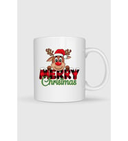 Merry Christmas Noel Geyiği Baskılı Kupa Bardak