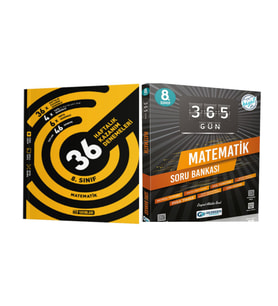 8.Sınıf Matematik 36 Haftalık Kazanım Denemeleri Ve Matematik 365 Gün Soru Bankası