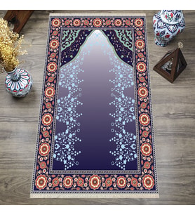 Dijital Baskılı, Yıkanabilir, Yumuşak Dokulu Çocuk ve Yetişkin SECCADE 65x115 cm  S-DOT-SN-076