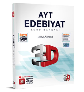 3D Yayınları Ayt Edebiyat 3D Tamamı Video Çözümlü Soru Bankası