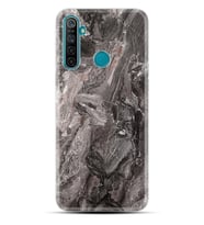 Realme 5i 5 Pro 6i 7 Pro 8 Kılıf Desemli Silikon Gri Mermer 1376