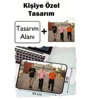 Kişiye Özel Karikatürlü Fotoğraf Baskılı 33x28 Cm Mousepad Kaymaz Taban Rahat Konforlu Mouse Pad