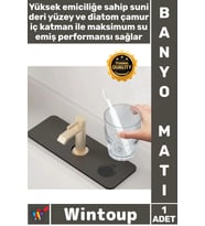#Mat Çamur Mikrofiber Kaymaz Hızlı Kuruyan Mutfak Banyo Musluk Su Emici Sihirli Lavabo Kenar Matı