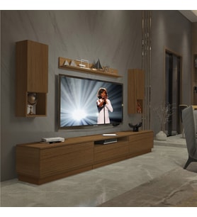 Decoraktiv Trendstyle 270DAS Slm Tv Ünitesi Tv Sehpası - Naturel Ceviz