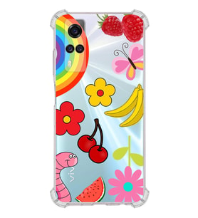 PrintiFy Vivo Y51 ile Uyumlu Water Color 5  Kamera Korumalı Şeffaf  Kılıf