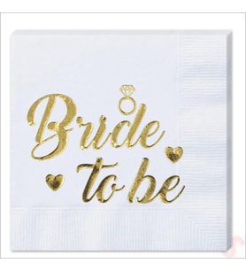 Bride To Be Peçete, 16 Adet - Altın