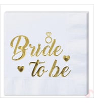 Bride To Be Peçete, 16 Adet - Altın